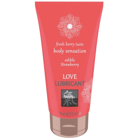 Ochucený lubrikant Shiatsu Strawberry Love Lubricant - HOT