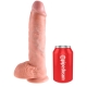 Realistické dildo s varlaty King Cock 10" - Pipedream (25 cm)